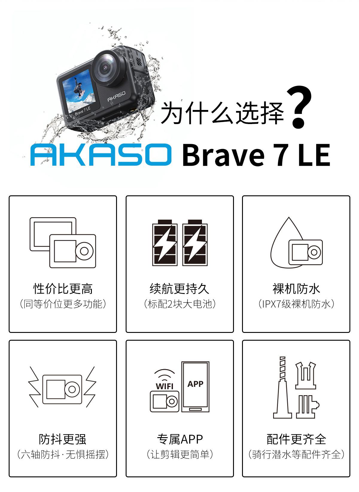 AKASO Brave 7 LE 自拍相机
